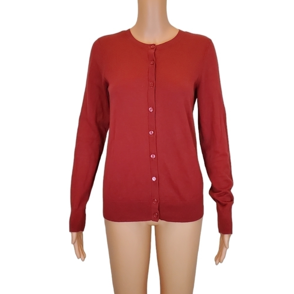 Loft outlet rust color long sleeve button down ca… - image 1
